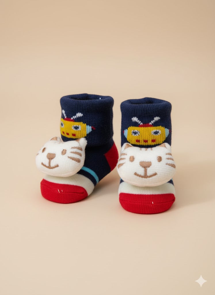 White Bear 3D Baby Socks