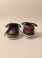 Classic Brown High-Top Baby Sneakers