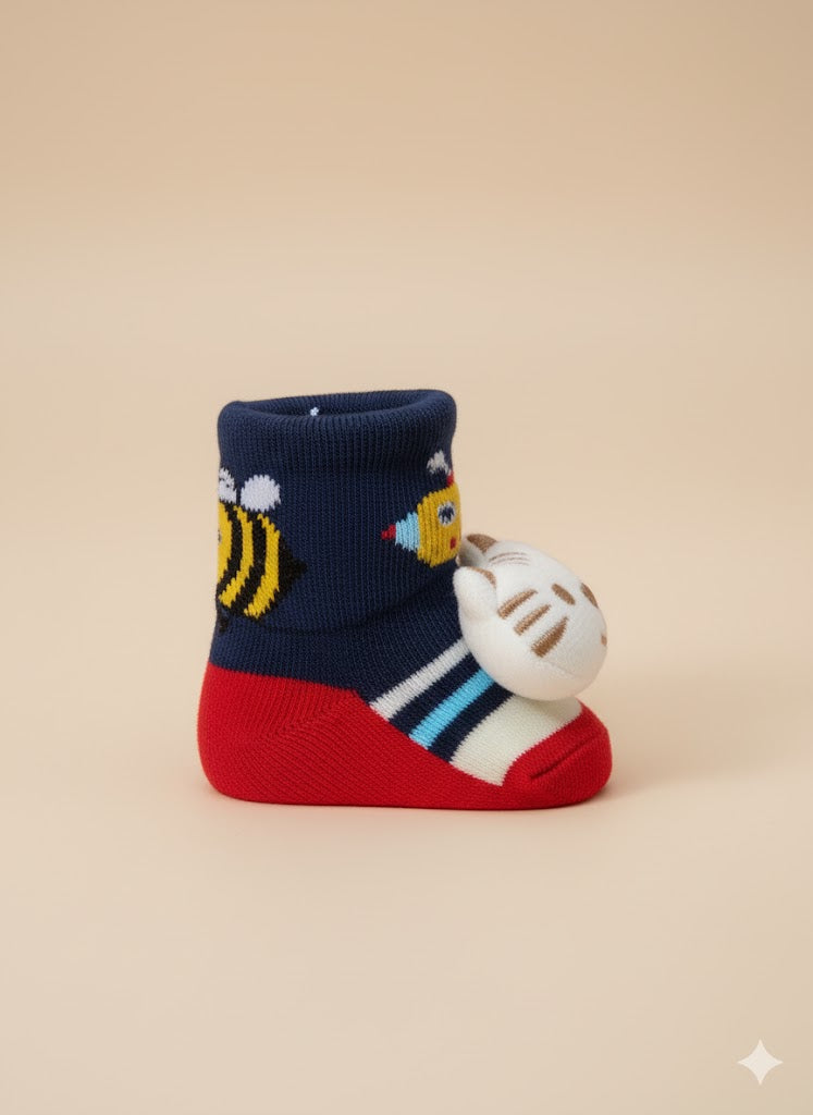 White Bear 3D Baby Socks