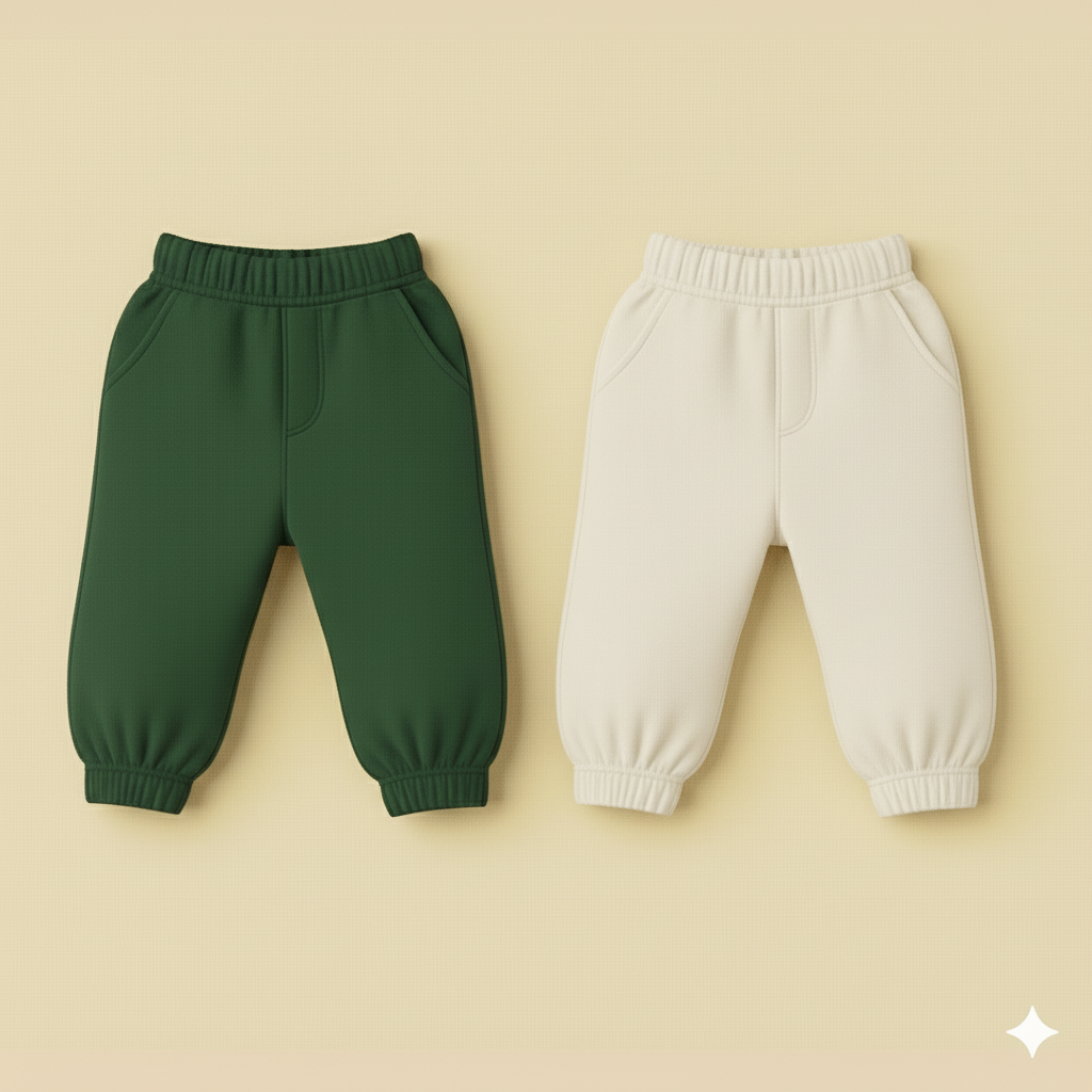 Pack Of 2 Cross Pocket (Offwhite & Forest Green)